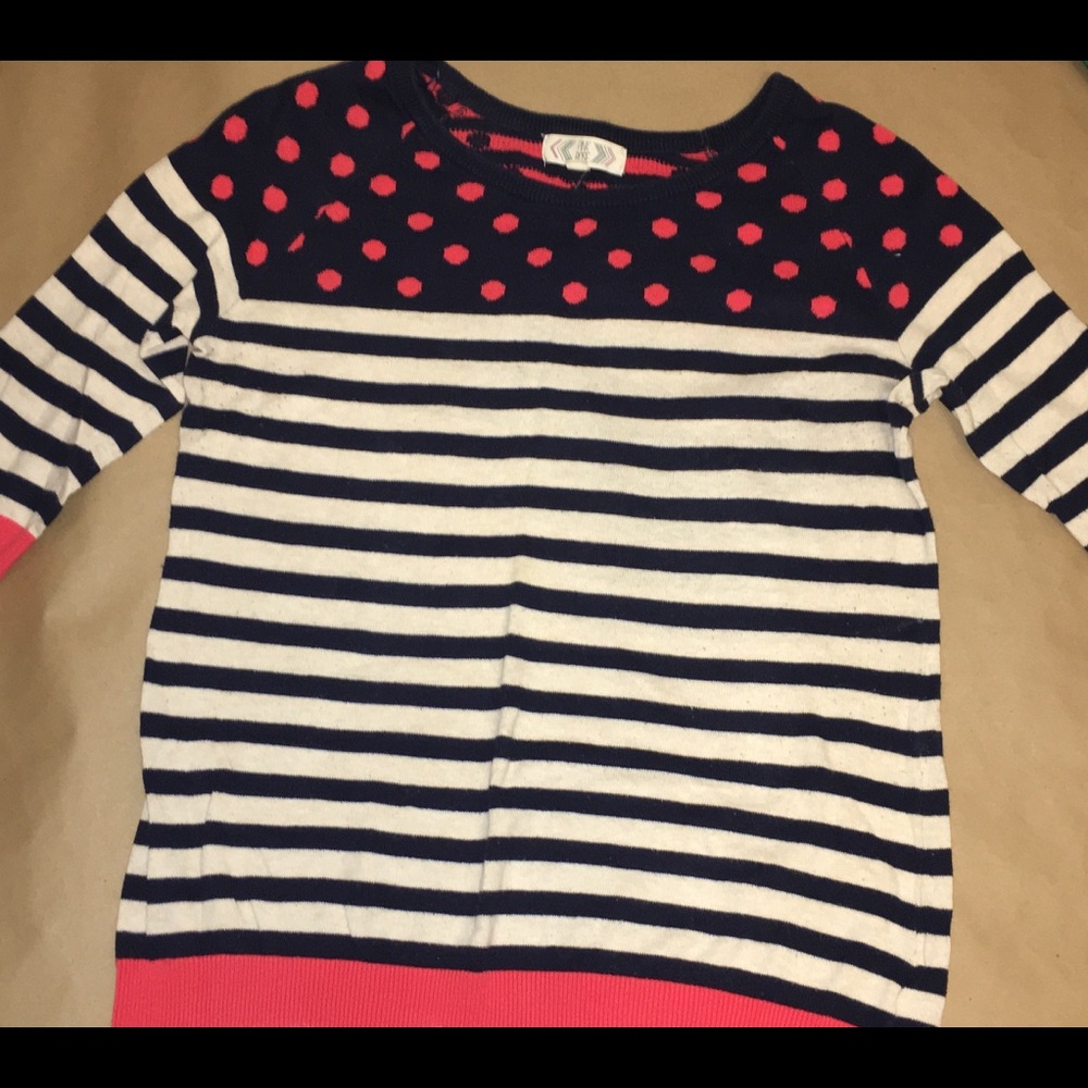 Polka Dot & Striped Sweater